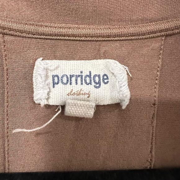 Anthropologie Porridge Women's Soft Casual‎ Wrap Dress Brown Sleeveless Size M - Picture 4 of 11